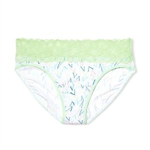 Victoria Secrets Lace Waist Cotton Brief Panty